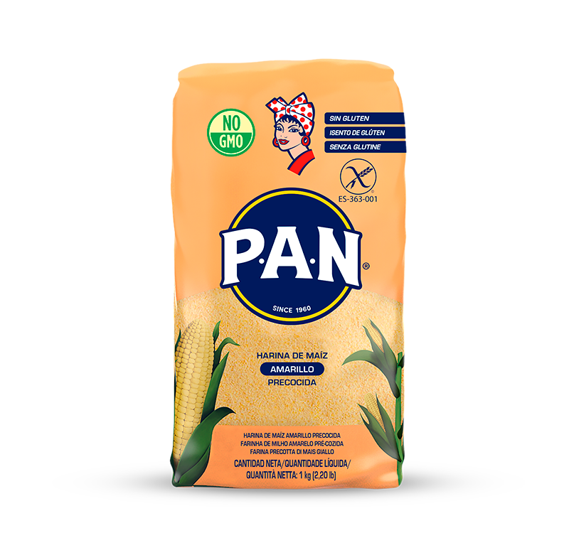P.A.N. GLUTEN-FREE PRE-COOKED YELLOW CORN FLOUR 1 KG